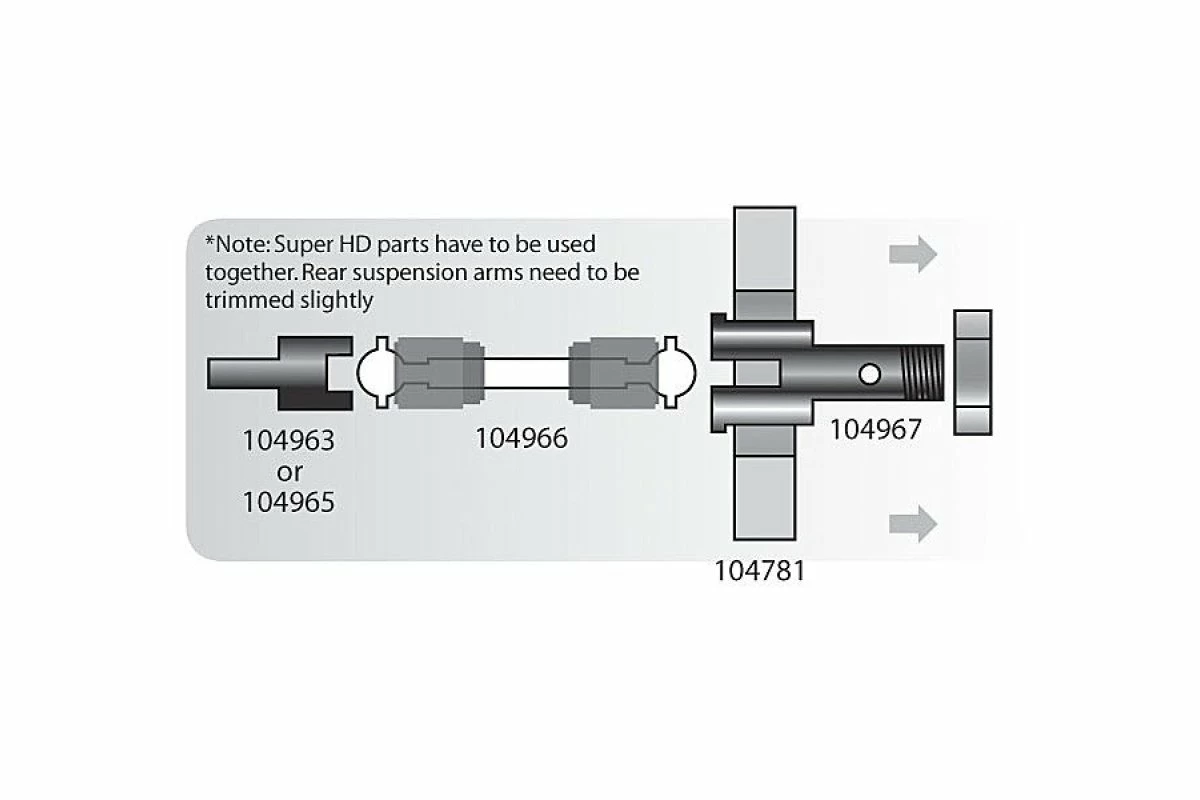 104967 | HPI Baja 5B/5SC/5T 25x70mm Super Heavy Duty Drive Axles 2Pcs 5 104967 | HPI Baja 5B/5SC/5T 25x70mm Super Heavy Duty Drive Axles 2Pcs - Image 3