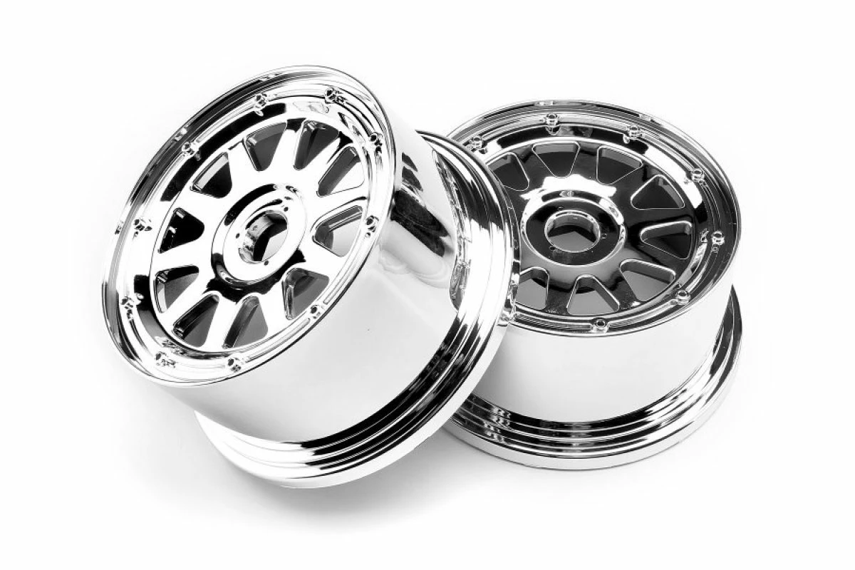 104977 | HPI 4.7/5.5" Baja 5T/5SC Rear TR-10 Chrome Rims 2Pcs 4 104977 | HPI 4.7/5.5" Baja 5T/5SC Rear TR-10 Chrome Rims 2Pcs - Image 2