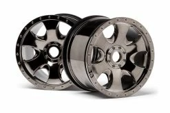 105801 | HPI 3.3" Savage Warlock Black Chrome Rims 2Pcs