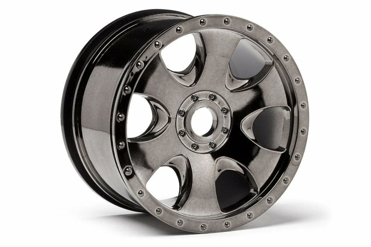 105801 | HPI 3.3" Savage Warlock Black Chrome Rims 2Pcs 4 105801 | HPI 3.3" Savage Warlock Black Chrome Rims 2Pcs - Image 2