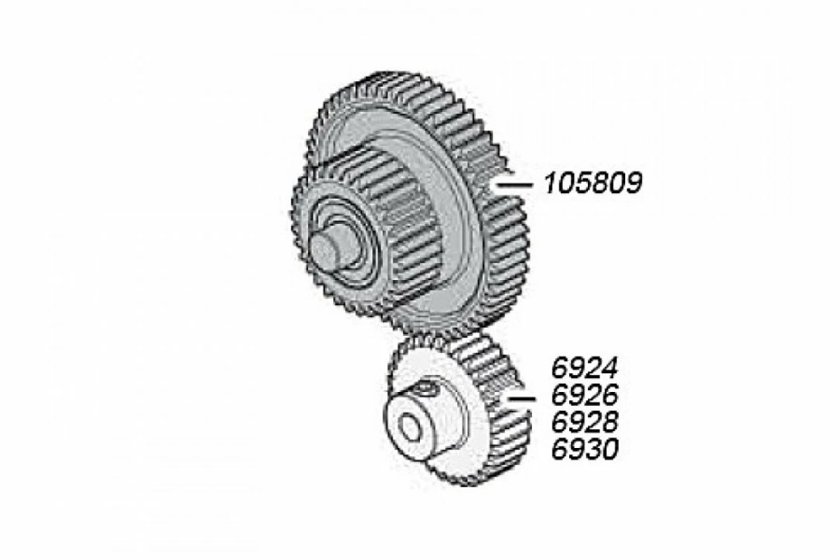 105809 | HPI Savage XS 32T-60T 48dp Idler Gear W/ Bearings 4 105809 | HPI Savage XS 32T-60T 48dp Idler Gear W/ Bearings - Image 2