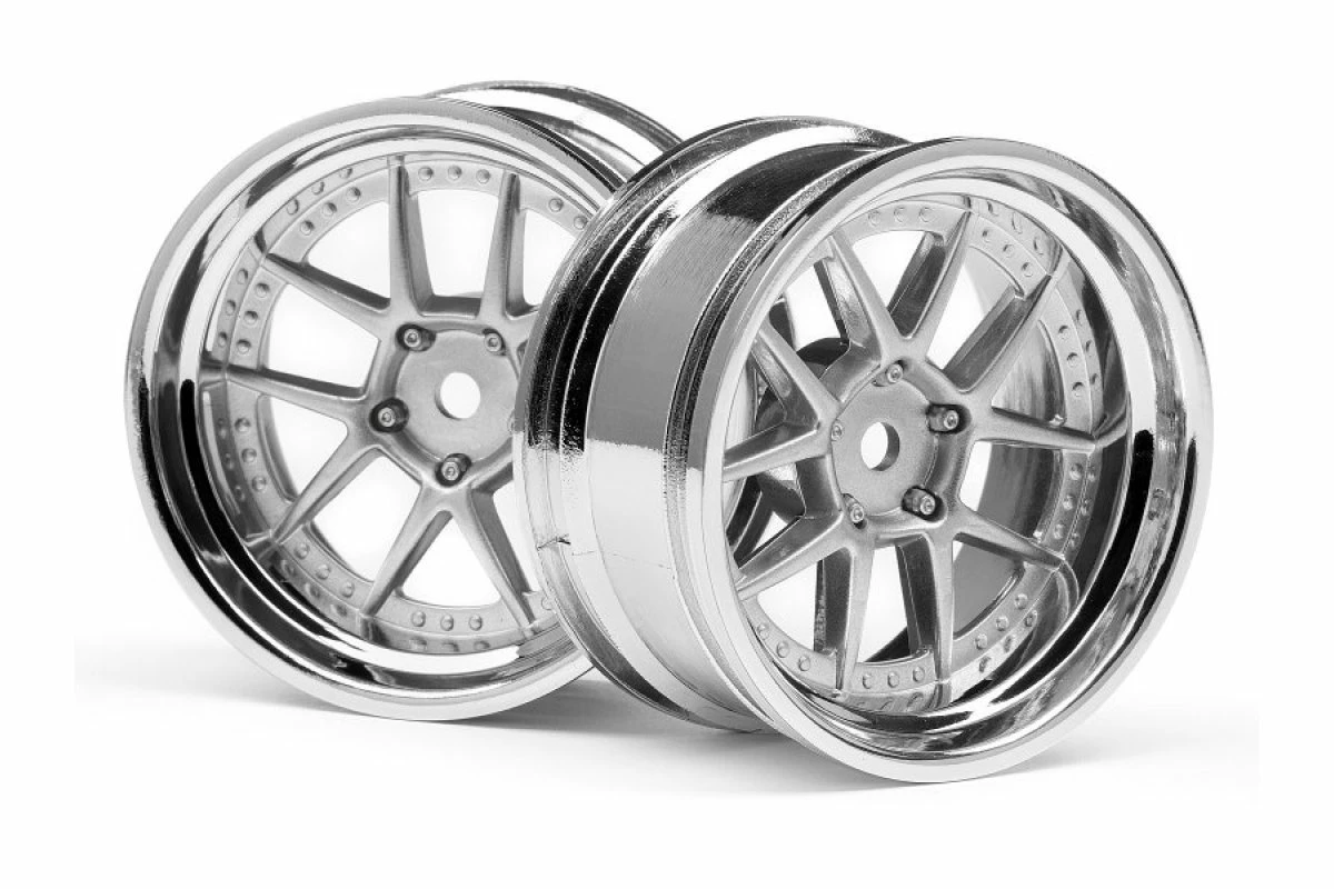111276 | HPI 1.9" (6mm Off-Set) DY-Champion Chrome/Silver Rims 2Pcs 3 111276 | HPI 1.9" (6mm Off-Set) DY-Champion Chrome/Silver Rims 2Pcs