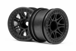 113337 | HPI 2.2" Split 8 Black Rims 2Pcs