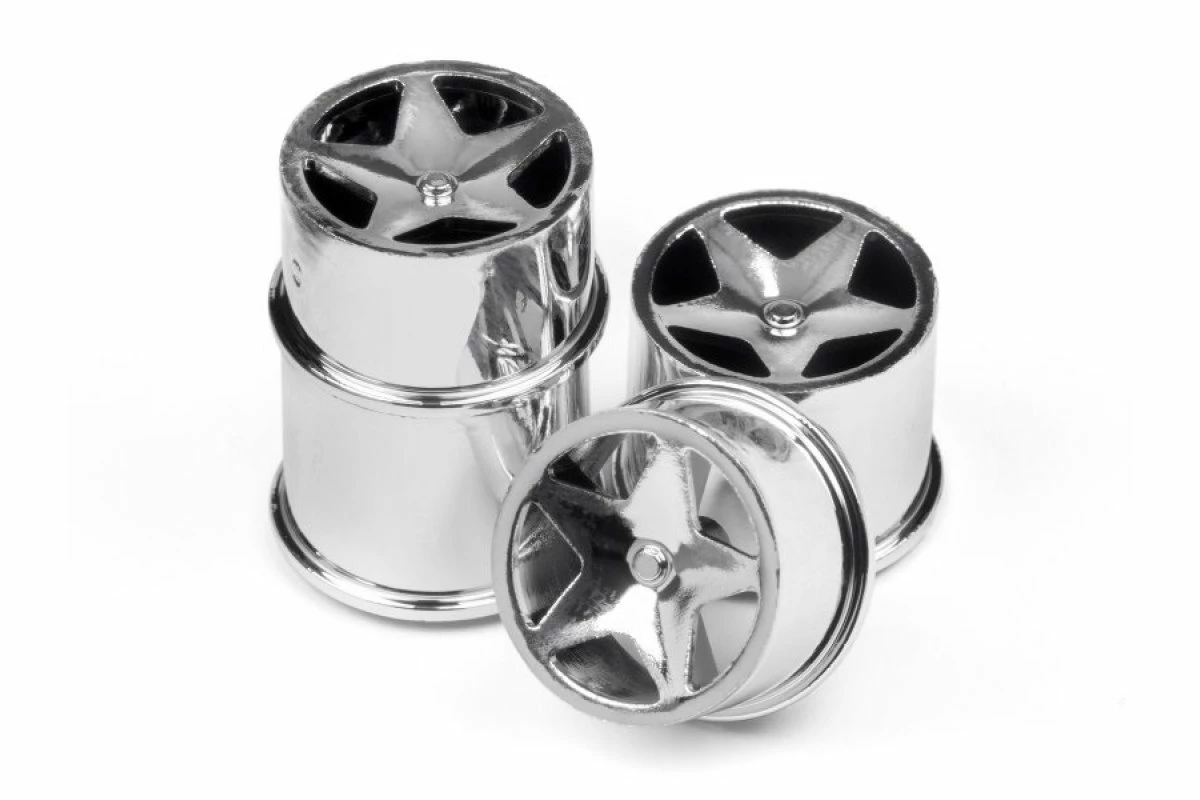 114279 | HPI 0.4" Q32 Super Star Chrome Rims Set 5 114279 | HPI 0.4" Q32 Super Star Chrome Rims Set - Image 3