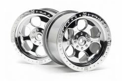 3117 | HPI 3.3" Savage 6-Spoke Chrome Rims 2Pcs