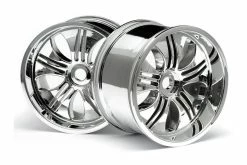 3252 | HPI 4.5" Savage Tremor Chrome Rims 2Pcs