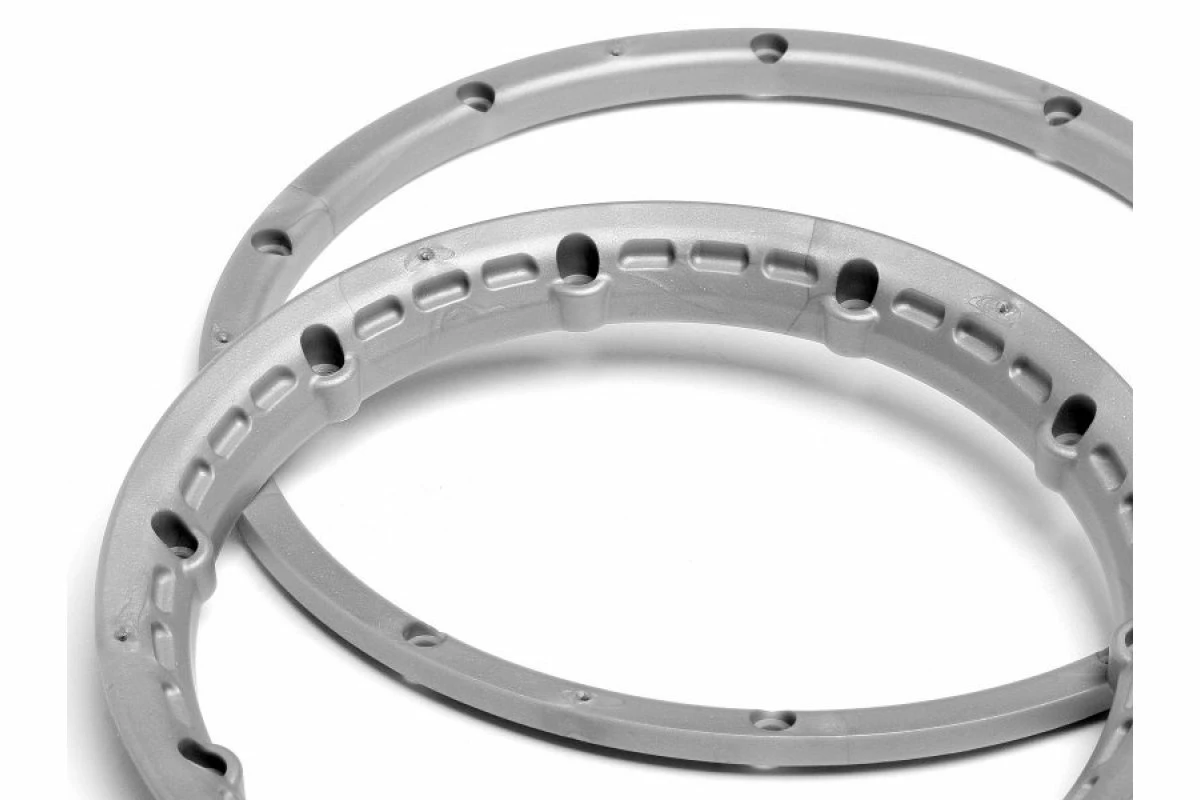 3272 | HPI Baja 5B/5SC/5T Heavy Duty Front/Rear Silver Beadlocks W/ Screws 2Pcs 4 3272 | HPI Baja 5B/5SC/5T Heavy Duty Front/Rear Silver Beadlocks W/ Screws 2Pcs - Image 2