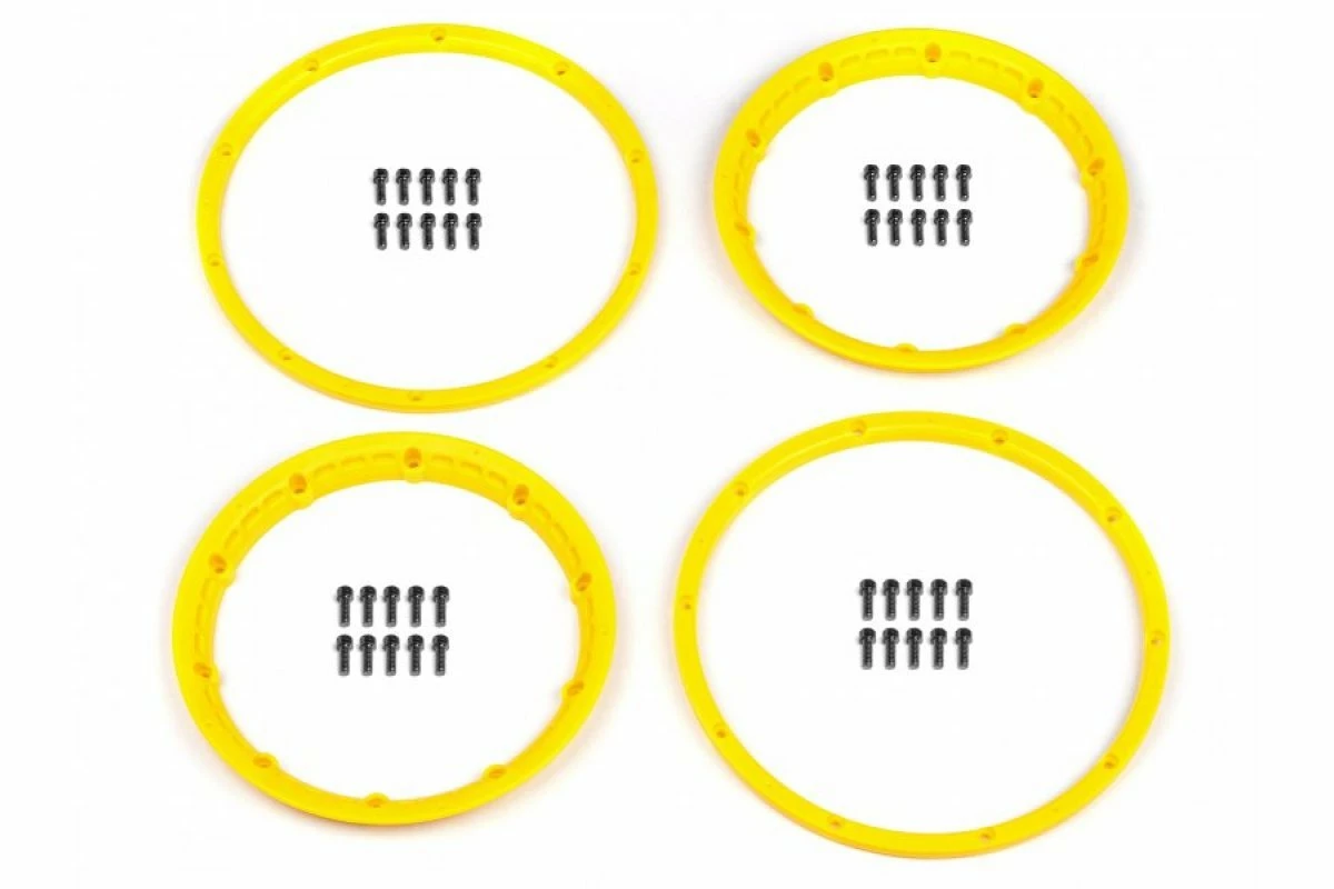 3277 | HPI Baja 5B/5SC/5T Heavy Duty Front/Rear Yellow Beadlocks W/ Screws 2Pcs 4 3277 | HPI Baja 5B/5SC/5T Heavy Duty Front/Rear Yellow Beadlocks W/ Screws 2Pcs - Image 2