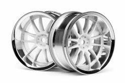 3284 | HPI 1.9" (6mm Off-Set) Work XSA 02C Chrome/White Rims 2Pcs