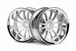 3285 | HPI 1.9" (9mm Off-Set) Work XSA 02C Chrome/White Rims 2Pcs
