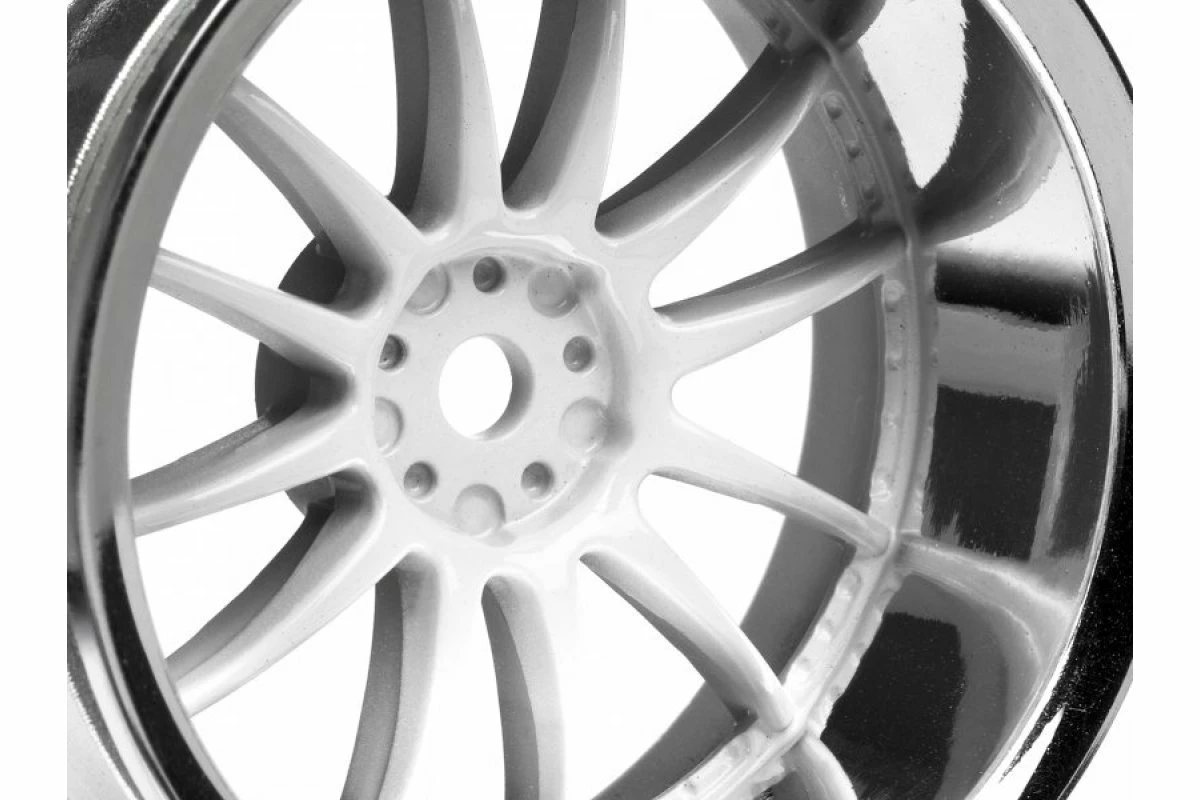 3285 | HPI 1.9" (9mm Off-Set) Work XSA 02C Chrome/White Rims 2Pcs 5 3285 | HPI 1.9" (9mm Off-Set) Work XSA 02C Chrome/White Rims 2Pcs - Image 3