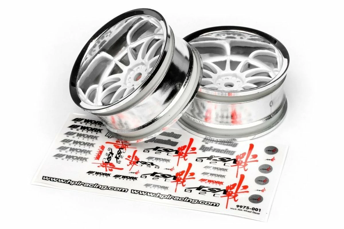 3285 | HPI 1.9" (9mm Off-Set) Work XSA 02C Chrome/White Rims 2Pcs 6 3285 | HPI 1.9" (9mm Off-Set) Work XSA 02C Chrome/White Rims 2Pcs - Image 4