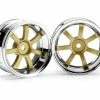 3320 | HPI 1.9" (6mm Off-Set) Rays Gram Lights 57S-Pro Chrome/Gold Rims 2Pcs