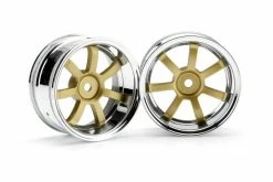 3320 | HPI 1.9" (6mm Off-Set) Rays Gram Lights 57S-Pro Chrome/Gold Rims 2Pcs