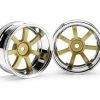 3321 | HPI 1.9" (9mm Off-Set) Rays Gram Lights 57S-Pro Chrome/Gold Rims 2Pcs -Hot Sale HPI Shop HPI 3321 1200x800 1