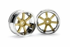 3321 | HPI 1.9" (9mm Off-Set) Rays Gram Lights 57S-Pro Chrome/Gold Rims 2Pcs