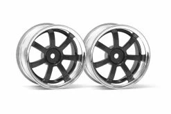 3323 | HPI 1.9" (6mm Off-Set) Rays Gram Lights 57S-Pro Chrome/Gunmetal Rims 2Pcs
