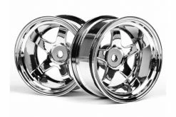 3593 | HPI 1.9" (9mm Off-Set) Work Meister S1 Chrome Rims 2Pcs