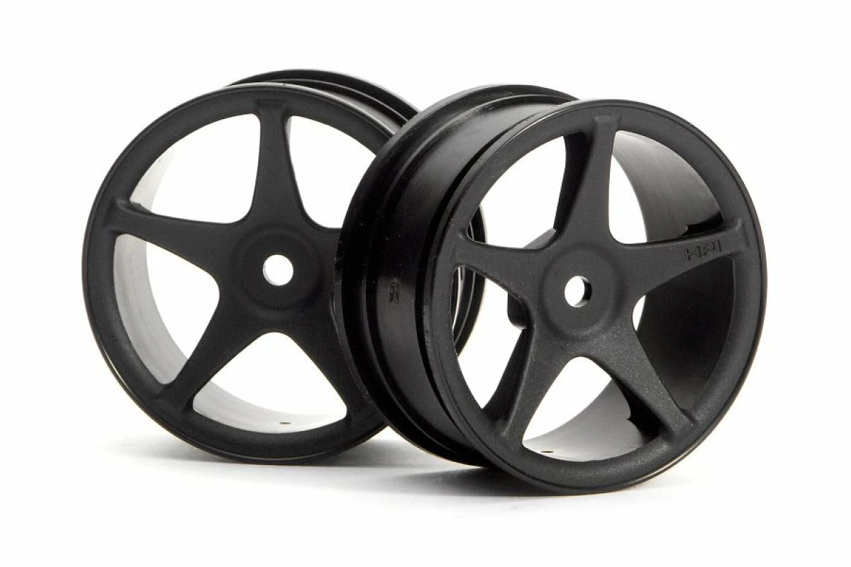 3696 | HPI 1.9" (1mm Off-Set) Super Star Black Rims 2Pcs 3 3696 | HPI 1.9" (1mm Off-Set) Super Star Black Rims 2Pcs
