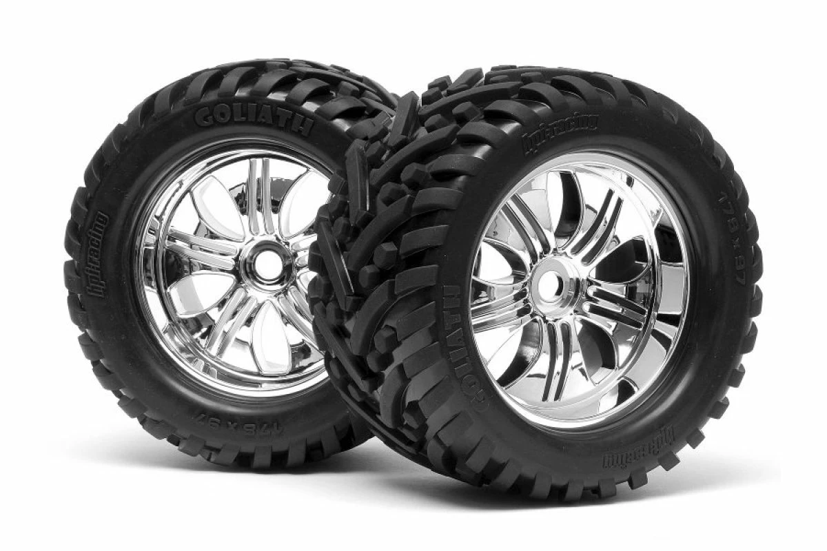 4728 | HPI 4.2" Savage Goliath Tyres On Chrome Tremor Rims - Glued Wheels 2Pcs 3 4728 | HPI 4.2" Savage Goliath Tyres On Chrome Tremor Rims - Glued Wheels 2Pcs
