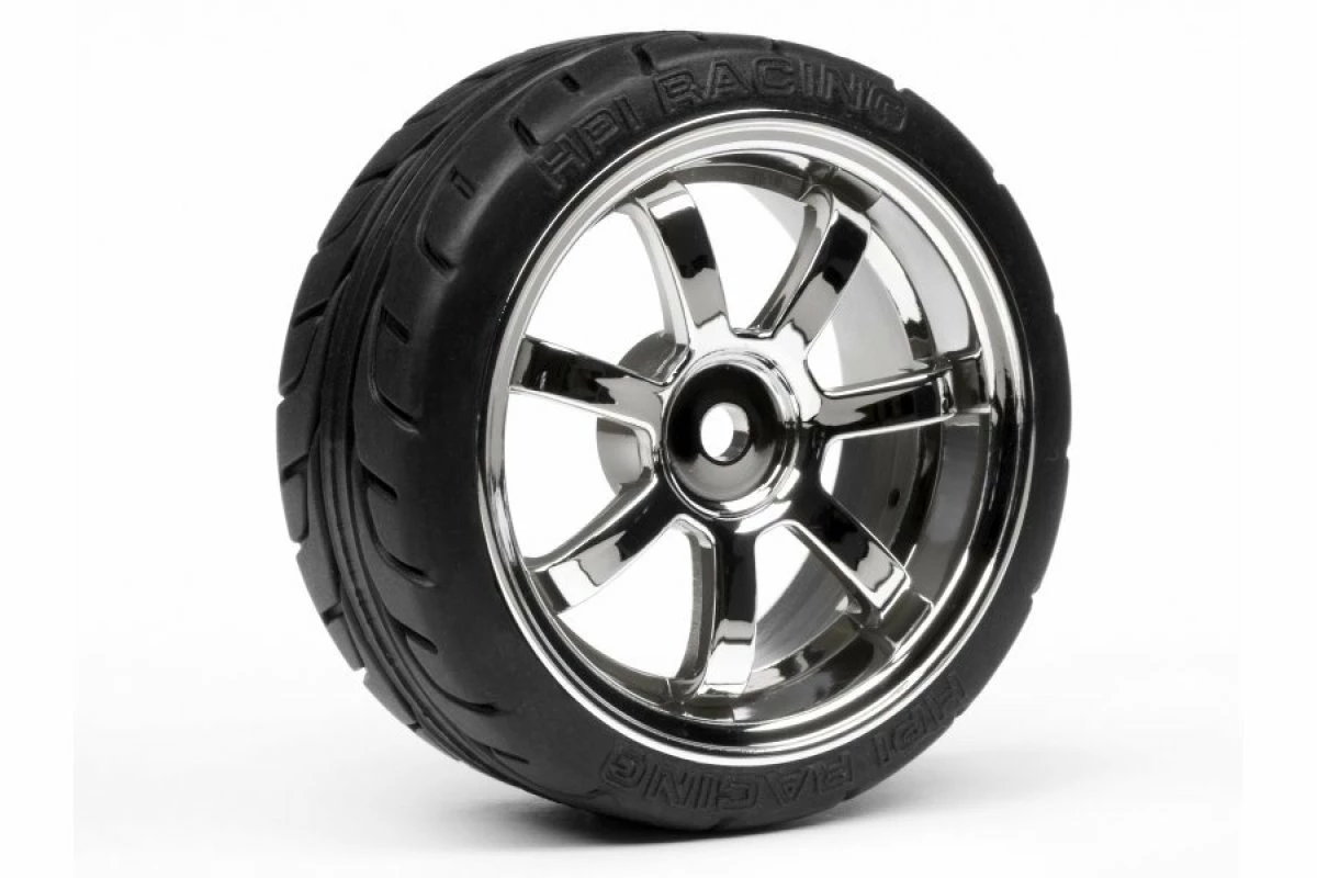 4738 | HPI 1.9" RS4 Sport 3 T-Grip Tyres On Rays 57S-Pro Chrome Rims - Glued Wheels 2Pcs 4 4738 | HPI 1.9" RS4 Sport 3 T-Grip Tyres On Rays 57S-Pro Chrome Rims - Glued Wheels 2Pcs - Image 2