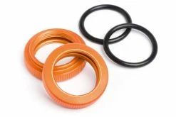 87492 | HPI 5B/5SC/5T 20mm Orange Aluminium Shock Spring Adjuster Nuts 2Pcs