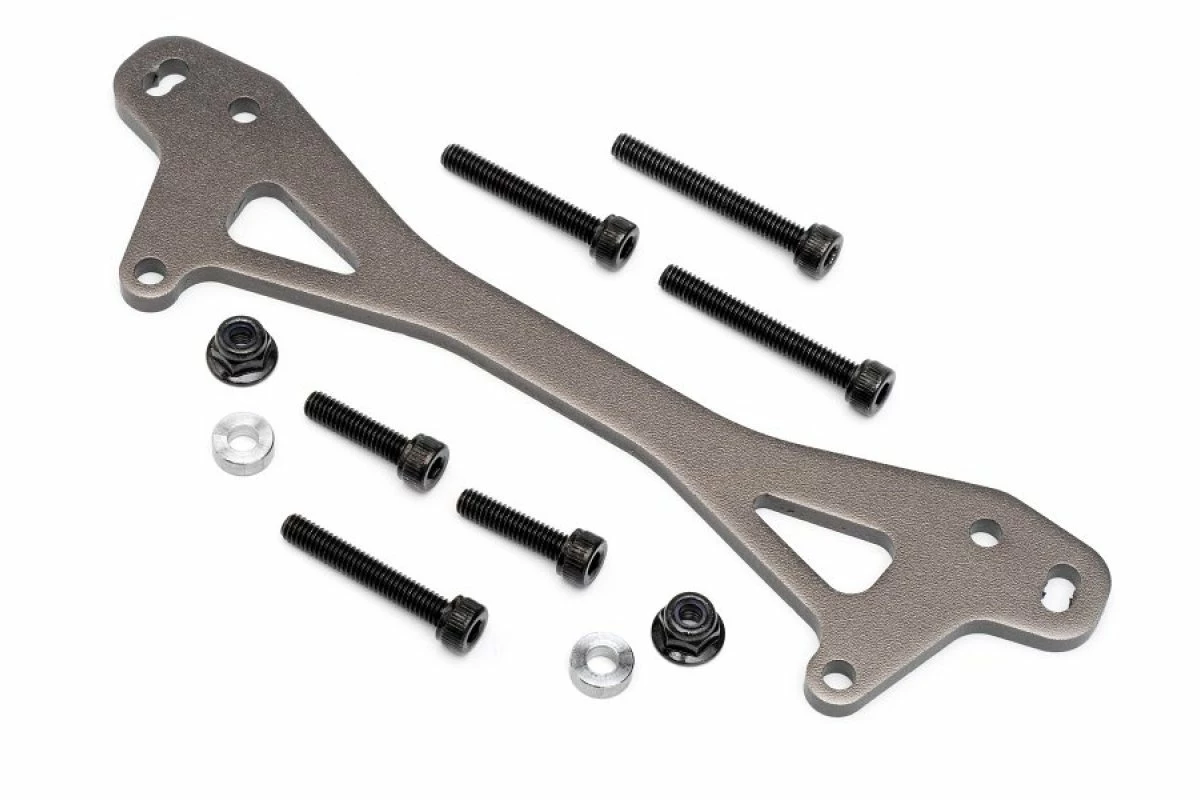 87551 | HPI Baja 5B/5SC/5T Gunmetal Rear Shock Mount Plate A W/ Hardware 4 87551 | HPI Baja 5B/5SC/5T Gunmetal Rear Shock Mount Plate A W/ Hardware - Image 2