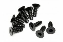 94303 | HPI 3x8mm Coarse Thread Countersunk Head Screws 10Pcs